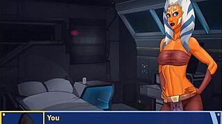 orange trainer gropes bouncing tits during steamy dance session