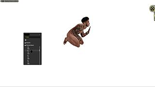Damn, black cartoon hunk pounds standing, squatting, lying hard!