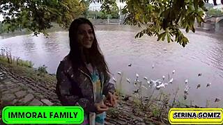 Serina, duck feeding leads to swallowing Dean's thick cream!