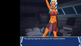 orange trainer gropes bouncing tits during steamy dance session