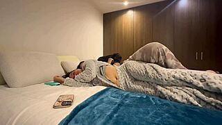 hubby's maid fingers me in bath then grinds her juicy lesbian ass all night
