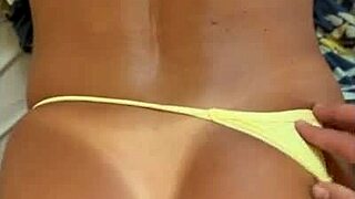 athletic tanned gym babe gets fucked public thong ripped muscular latina compilation