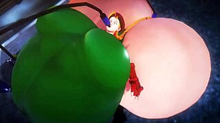 Cammy Street Fighter Ass Explodes with Air Inflation!