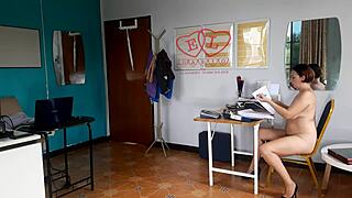 Hey Boss, Check Out My Nude Secretary Tits Ass and Pussy at Work