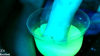 messy slime foot play gets wild with cutie piie and nath
