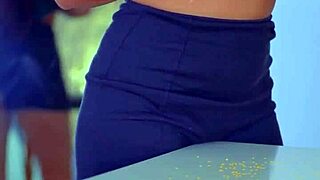 Teen pussy grinds hot on table corner for real orgasm