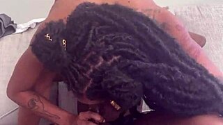 Redbone grinds hard on thick strap-on
