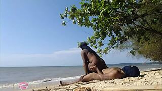 Two intense rounds pounding slutty ebony Elvie part one