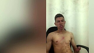 big dick boy teases his massive cock solo