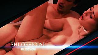naughty 18+ brit in uniform bent over for intense spanking session