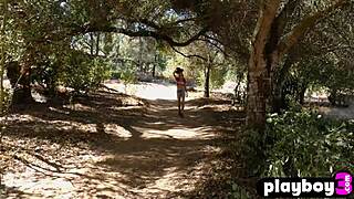 hey check this stunning blonde milf jennifer love stripping petite natural tits outdoors