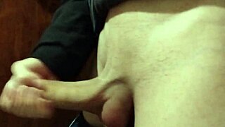 i love stroking my huge cock in bathroom mirror