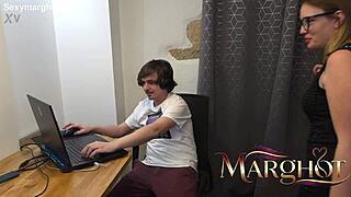 sucking his cock during fortnite then he destroys my ass hard