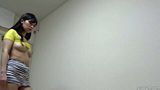 Beautiful Japanese girl enjoys steamy shower time!