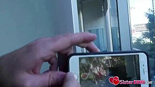 WOW ADORABLE TEEN PRANKS TWO MONSTER COCKS WITH DIRTY SUCKING FANTASY BLOWJOB