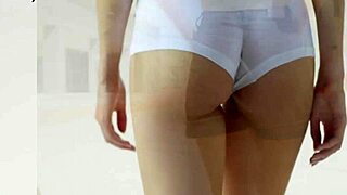 Scandinavian Blonde Model's Tight Fit Ass and Sexy Legs