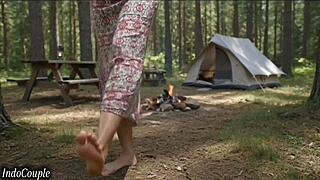 wife sneaks forest fuck with boss while hubby's away