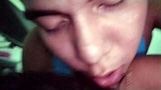 cuckold wife deepthroats bull's bbc rough doggy creampie then hubby cleans dripping pussy