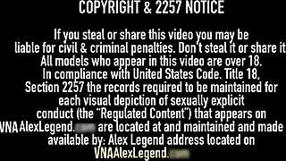 Blonde French rikki rumor deepthroats rides alex legend for explosive facial cumshot