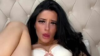 Horny American Student Fingers Shaved Pussy to Squirting Orgasm