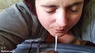 Huge titted bbw amateur slut begs for massive facial cumshot
