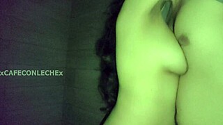 POV bareback fucking petite Brazilian teen whore in risky shower cumshot