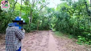 hot thai amateur teases in uniform for outdoor public creampie fun