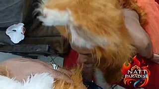 skinny raposinha bends for raposao's massive cock doggystyle pounding her wet pussy deep