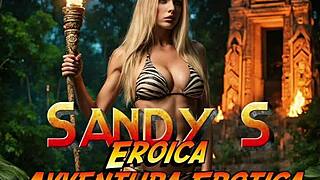 Sandy's erotic cosplay adventure unfolds in steamy PMV parody