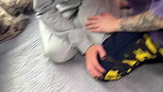 Intense passion surges as men ravish cute twinks in forest tent to ecstasy