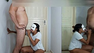 boss slut bends over demanding monster cock assfucking creampie in hallway