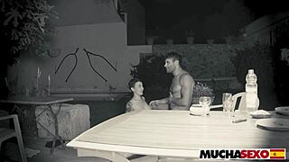 imagine this tight spanish milf's wet pussy riding huge cock by the pool, begging for more deepthrusts and juicy creampies