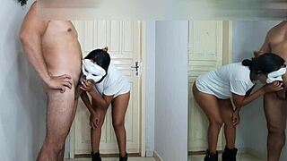 boss slut bends over demanding monster cock assfucking creampie in hallway