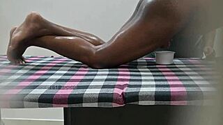 cum oozes out during intense outdoor massage spa sperm squeeze session