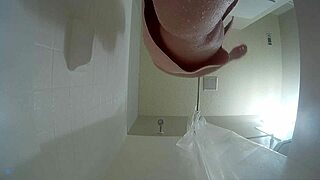 i pee then keep showering my saggy tits and hairy pussy for you