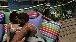 geralyn yorkiv seduces nick stone on sensual beach ride