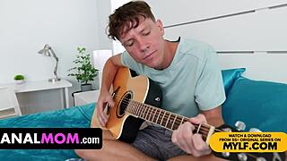 Stepaunt welcomes guest by taking huge cock deep in ass