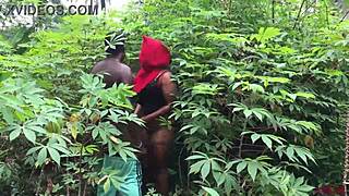 neighbor wife hides in bushes for secret rough bbc pounding creampie