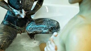 Bathtub extreme fisting prolapse with massive squirt and atm