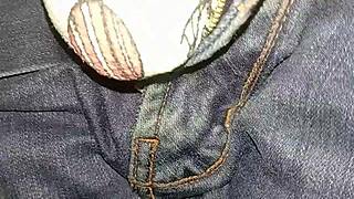 colombian drunk squirts hard in soaked jeans orgasm