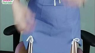 skinny thai teacher princess exposes boob pussy in public uniform