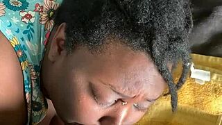 bbw ebony goddess worships muscular bodybuilder's monster black cock sloppy deep