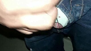 colombian drunk squirts hard in soaked jeans orgasm