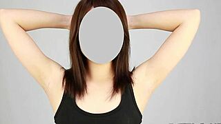 The Japanese beauty uncovers her smooth armpits in a tantalizing Asian fetish ritual unfolding slowly