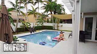 Jmac! Vivian Taylor Topless Poolside Begs Your Oil Rub Everywhere!