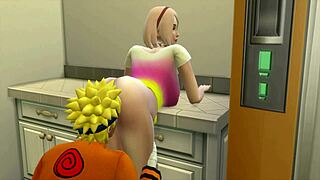 Hinata tempts with kitchen seduction tips turning into wild fuck session