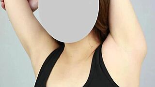 The Japanese beauty uncovers her smooth armpits in a tantalizing Asian fetish ritual unfolding slowly