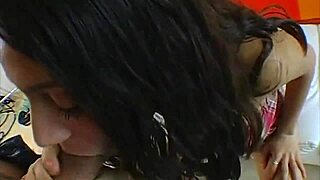 slut devours cock deepthroat style craving explosive facial cum blast