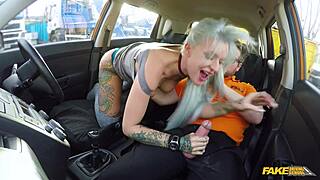 alexxa vice enjoys car lesson with anal dildo double