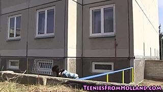 petite brunette teen fingers her snatch to orgasm!